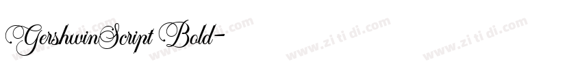 GershwinScript Bold字体转换